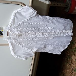 ROBERTO CAVALLI WHITE BLOUSE TOP SIZE 46 WOMEN'S